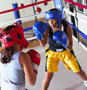Boxing woman