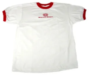 BALAZS® BOXER COTTON T-SHIRT - AM2140 - BALAZS-AM2140-BOXER-COTTON-T-SHIRT-WHITE-RED