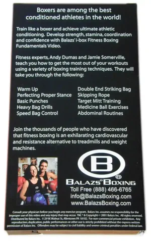 VIDEOS - I-BOX: FITNESS BOXING FUNDAMENTALS VHS VIDEO TAPE - DV0100 - BALAZS-DV0100-VIDEOS-I-BOX-FITNESS-BOXING-FUNDAMENTALS-VHS-VIDEO-TAPE-BACK