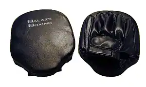 BALAZS® PRO LEATHER FOCUS MITTS - BLACK - PAIR - FM8027 - BALAZS-FM8027-PRO-LEATHER-FOCUS-MITTS-BLACK-PAIR