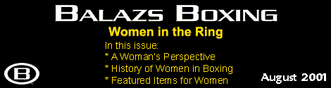 Balazs Boxing August 2001 Newsletter