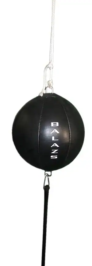 PRO-LEATHER DOUBLE-END STRIKING BAG WITH ROPE, SHOCK CORD & SNAP HOOKS