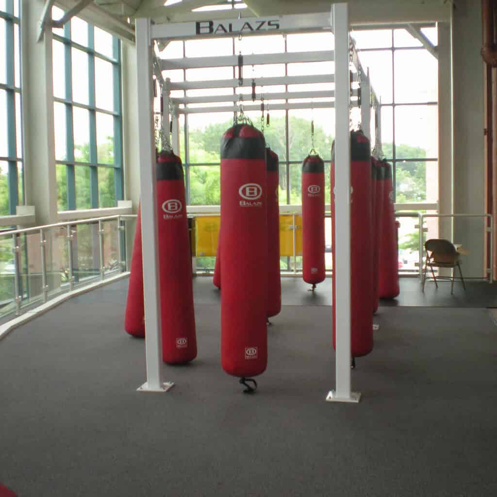 Multi-station Balazs Ultra-Grid bag line in a training room
